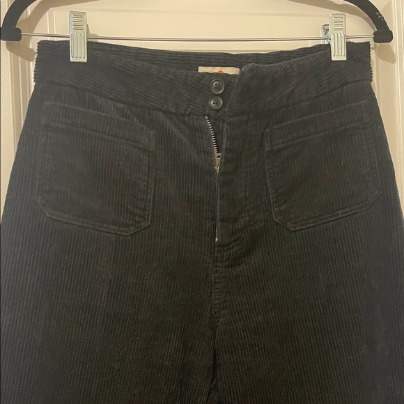 EUC! Marine Layer Dark Navy Corduroy Cropped Trousers, Size 6 - Picture 5 of 5